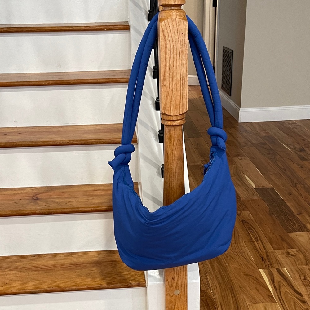 NWOT...Olend Mila Bag. Blue Knotted Adjustable Shoulder Bag.